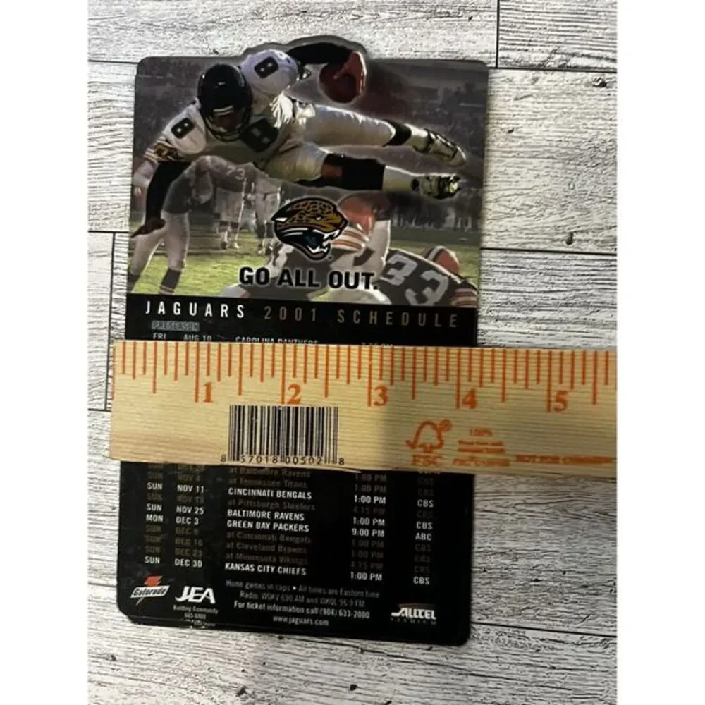 Official Jacksonville Jaguars 2000/2001 Magnetic‎ Schedule